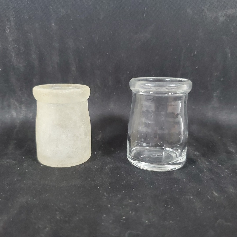 (2)‎ VINTAGE MINI RESTAURANT CREAMER BOTTLES